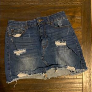 Wax Jean Denim Distressed skirt Size M